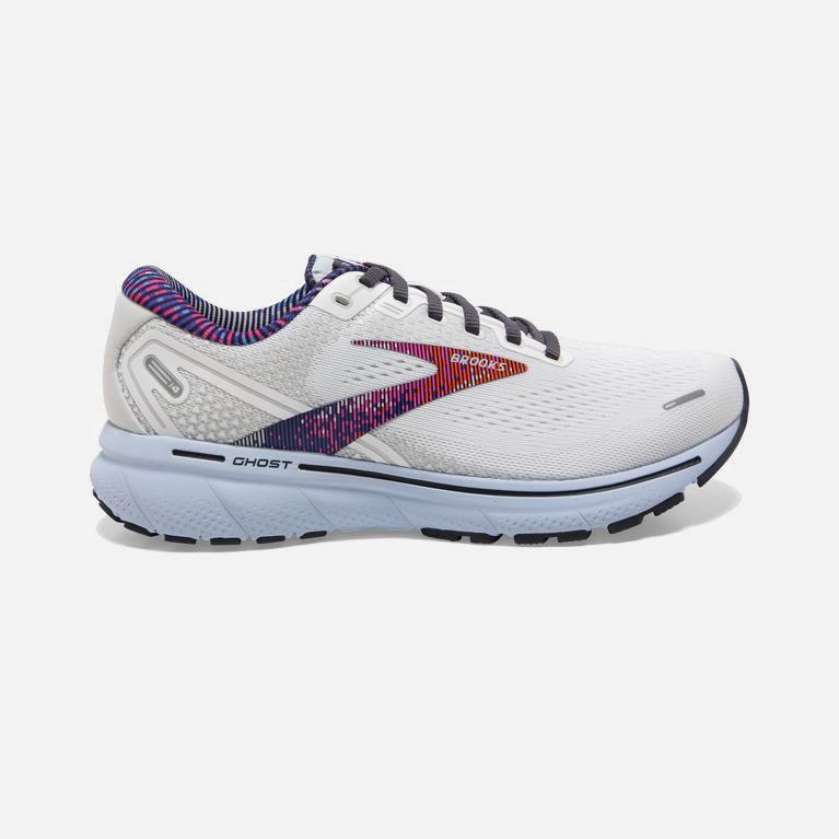 Brooks Women's Ghost 14 Cushioned Road Running Shoes Singapore - Heathe greyr/Violet/Ebony (12735-AM